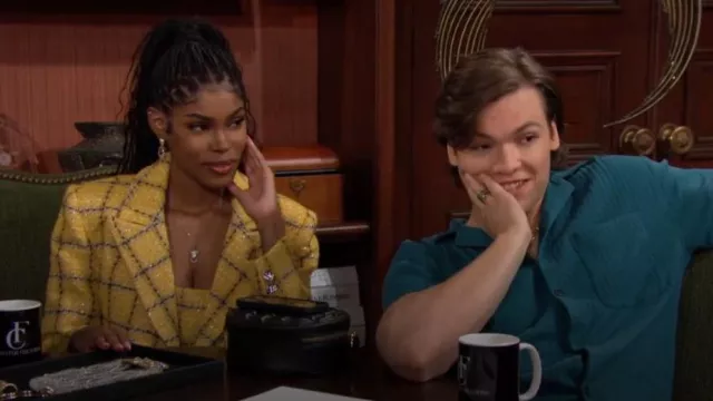 Assignment Cady Mini Dress worn by  Paris Buckingham(Diamond White) as seen in The Bold and the Beautiful on  June 25, 2023