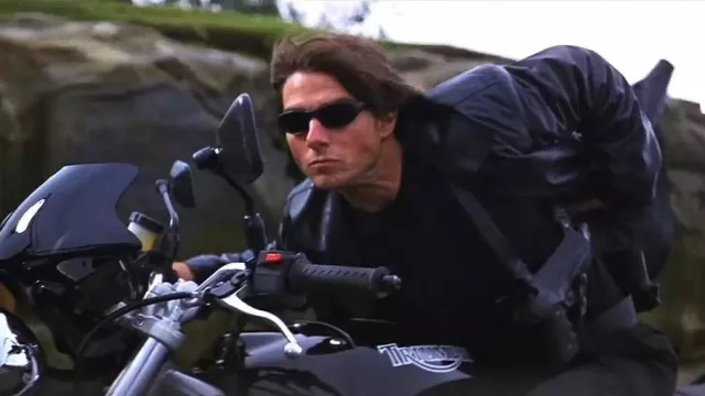 Oakley sunglasses worn by Ethan Hunt (Tom Cruise) as seen in Mission: Impossible II movie outfits
