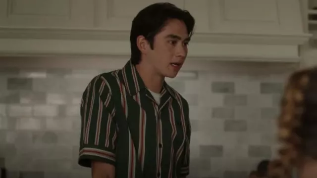 Fred Perry Striped Short-Sleeved Shirt worn by Steven (Sean Kaufman) as seen in The Summer I Turned Pretty (S02E04)