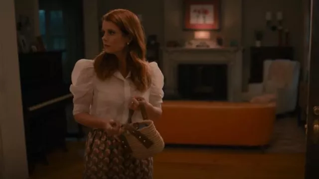 J Crew Side Slit Maxi Skirt in Rat­ti Prism Flo­ral worn by Maddie Townsend (JoAnna Garcia) as seen in Sweet Magnolias (S03E02)
