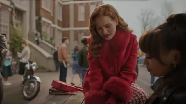 Kate Spade Fur Trim Anita Coat worn by Cheryl Blossom (Madelaine Petsch) as seen in Riverdale (S07E16)