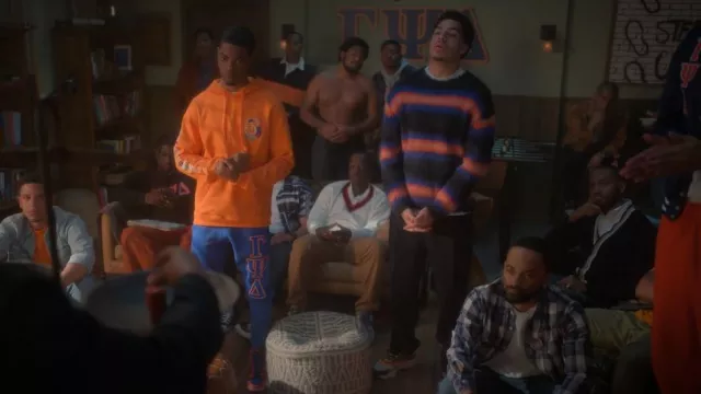 Kenzo Mohair Stripe Sweater porté par Andre Johnson, Jr. (Marcus Scribner) vu dans grown-ish (S06E05)