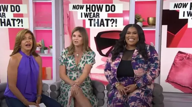 Nina Parker Blazer abierto recortado de talla grande usada por Nina Parker como se ve en Today with Hoda & Jenna el 28 de julio de 2023