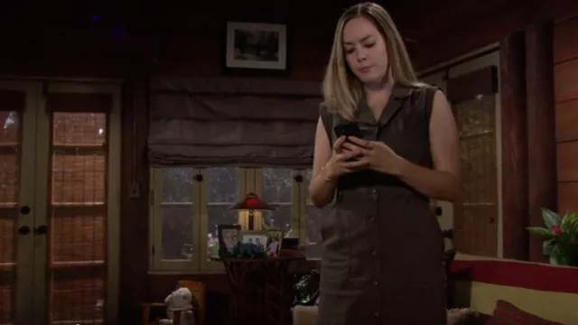 Veronica Beard Jax Dress worn by  Hope Logan(Annika Noelle) as seen in The Bold and the Beautiful on July 18, 2023