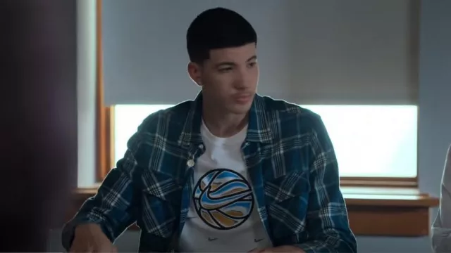 Scotch and Soda Checkered Overshirt worn by Nick Mendez (Jason Rivera-Torres) as seen in Swagger (S02E02)