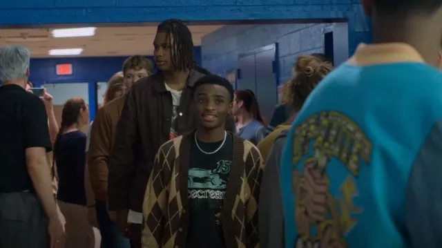 PacSun Classic Cardigan worn by Alonzo Powers (Tristan Wilds) as seen in Swagger (S02E03)