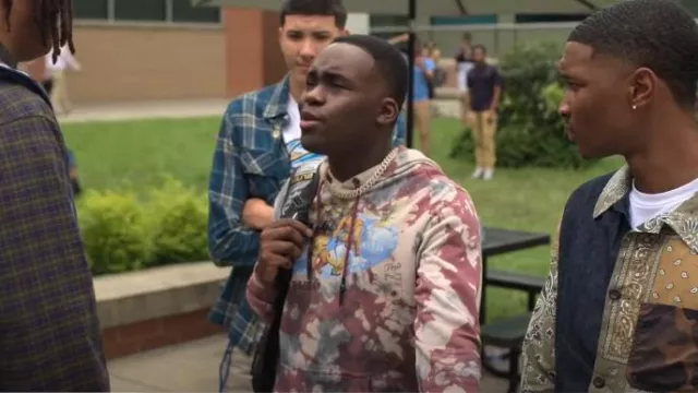 Prps Alvin Tie-Dye Cherub Hoodie worn by Alonzo Powers (Tristan Wilds) as seen in Swagger (S02E02)