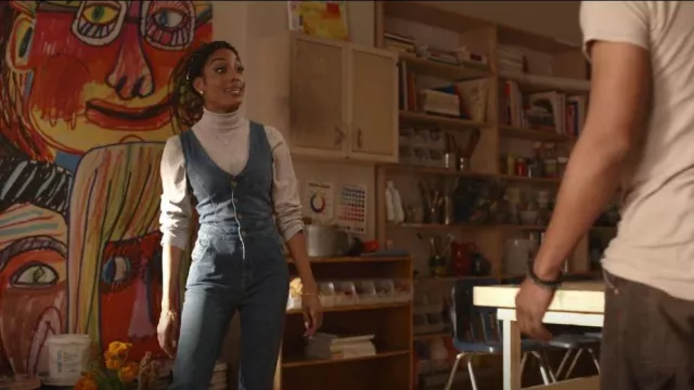Pilcro Buttondown Jumpsuit worn by India (Anissa Felix) as seen in Survival of the Thickest (S01E04)