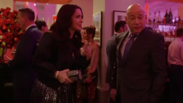 Carolina Herrera Metropolitan Insignia Small Clutch worn by Lisa Todd Wexley (Nicole Ari Parker) as seen in And Just Like That… (S02E07)