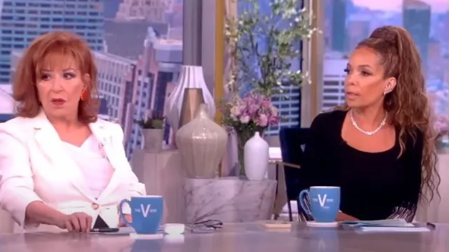 Chloe Striped Ribbed Midi Dress worn by Sunny Hostin as seen in The View on August 3, 2023