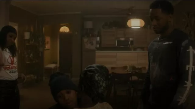 Air Jordan Long Sleeve Fearless Tee worn by Emmett Washington (Jacob Latimore) as seen in The Chi (S04E06)