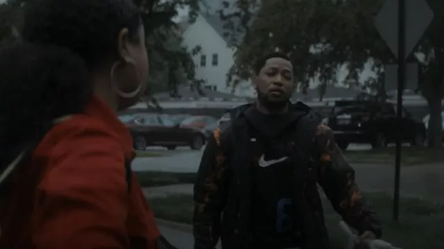 Nike - Heron Preston Sweat à capuche imprimé brodé en néoprène - Noir porté par Emmett Washington (Jacob Latimore) vu dans The Chi (S04E07)