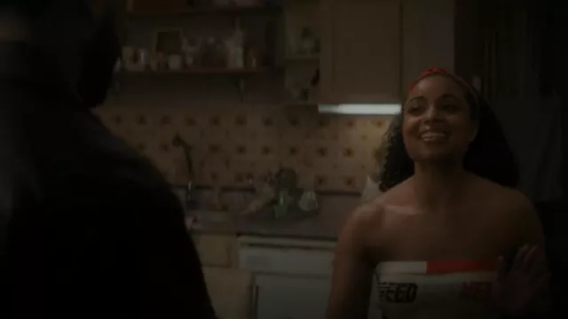 Tommy Hilfiger Speed Winner Intarsia Bandeau Top worn by Tiffany as seen in The Chi (S04E08)