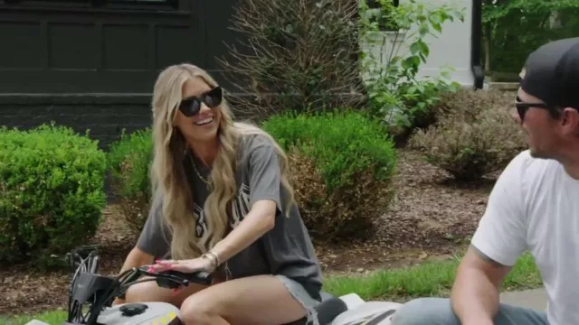 Anine Bing Bing Bolt Tee worn by Christina El Moussa as seen in Christina on the Coast (S05E10)