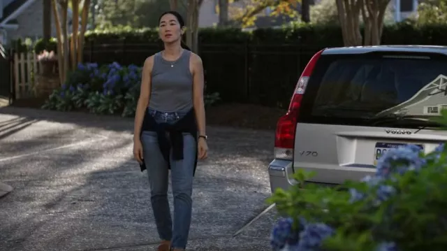 Banana Republic Fitted Ribbed Tank worn by Laurel (Jackie Chung) as seen in The Summer I Turned Pretty (S02E07)