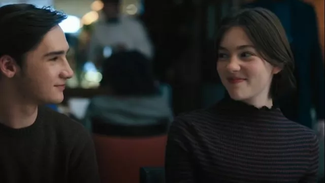 Levis Flora Mock Neck Top worn by Eva (Alexa Swinton) as seen in Billions (S07E01)