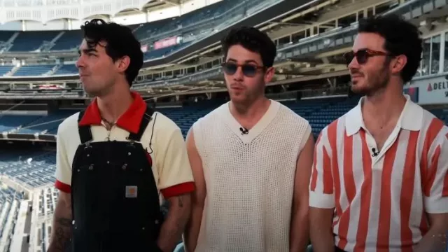 Emily Dawn Long Unisex Tutti Polo In Terra Cotta worn by Kevin Jonas as seen in Today on August 14, 2023