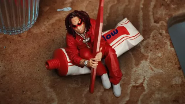 Nike Air Force 1 Low White sneakers worn by Trippie Redd in Closed Doors (Music Video) with Roddy Ricch