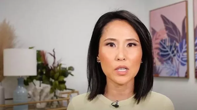 Zara Basic Knit Sweater worn by Vicky Nguyen as seen in Today on August 16, 2023