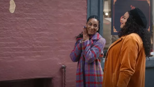 Marella Mirra Coat worn by India (Anissa Felix) as seen in Survival of the Thickest (S01E05)