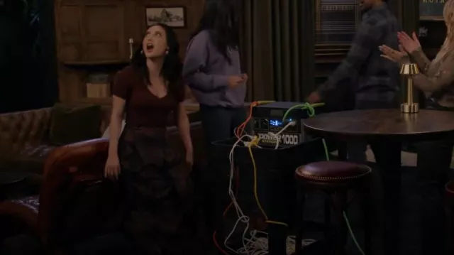 Farm Rio Printed Lenzing Ecovero Wide Leg Pants worn by Valentina (Francia Raisa) as seen in How I Met Your Father (S02E20)
