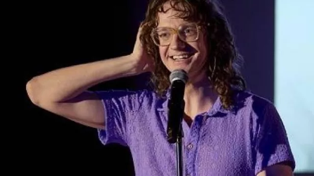 Purple Shirt worn by Chris Fleming during the opening sketch of Hell