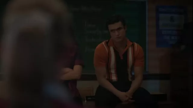 Madcap England Mod Retro Stripe Knit­ted Po­lo worn by Reggie Mantle (Charles Melton) as seen in Riverdale (S07E19)
