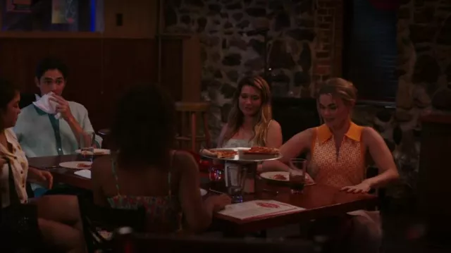 & Other Stories Floral Jacquard Mini Dress worn by Julia (Kyra Sedgwick) as seen in The Summer I Turned Pretty (S02E08)