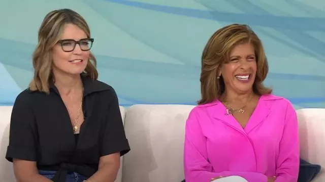 A.L.C. Kinsley Stretch Silk Blouse worn by Hoda Kotb as seen in Today on August 18, 2023