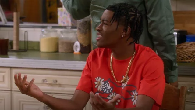 Icecream Horwell Graphic Tee worn by Kelvin Upshaw(Diamond Lyons) as seen in The Upshaws (S04E01)