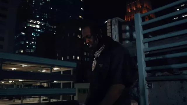 Prada Black Re Nylon Boxy Shirt worn by EST Gee in I THINK (Official Music Video) with Lil Baby