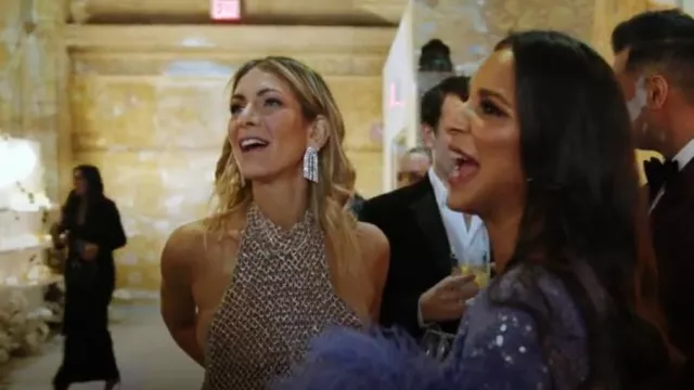 Isabel Marant Crystal-Embellished Fringe Earrings worn by Erin Dana Lichy as seen in The Real Housewives of New York City (S14E06)