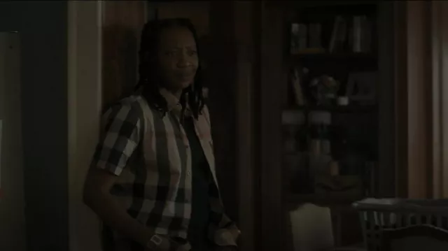 Burberry Thames Check Short Sleeve Button-Down Shirt worn by Dre (Miriam A. Hyman) as seen in The Chi (S04E07)
