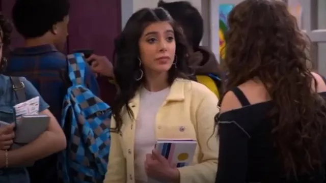 Maje Villo Tweed Cropped Jacket worn by Gem (Giselle Torres) as seen in The Villains of Valley View (S02E08)