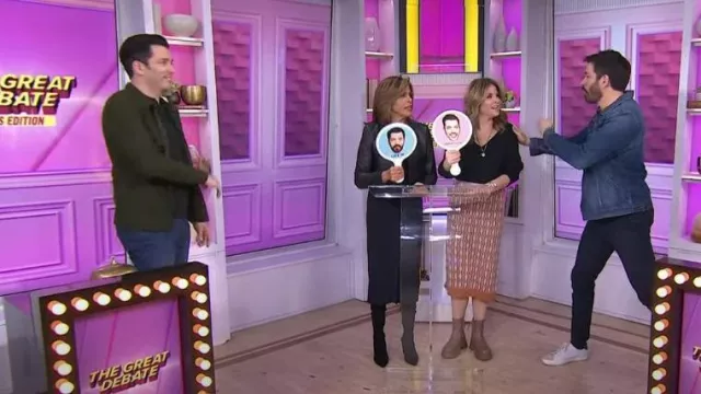 Clara Sunwoo Faux Wrap V-Neck 3/4 Sleeve Dress worn by Hoda Kotb as seen in Today  with Hoda & Jenna on August 23, 2023