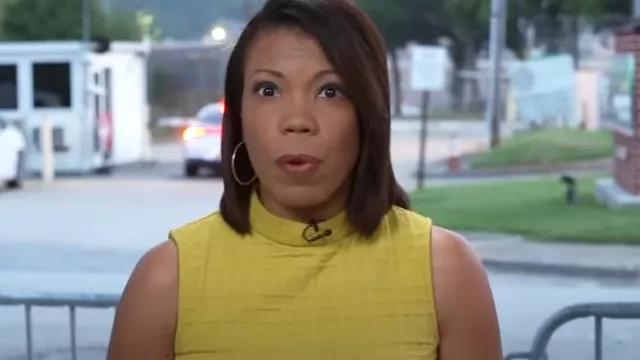 Sharingo Mock Neck Sleeveless Sheath Dress worn by Nikole Killion as seen in CBS Mornings on  August 25, 2023