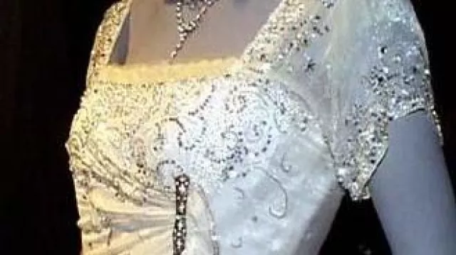 The dress worn for the dream scene by Rose Dewitt Bukater (Kate Winslet) in the movie Titanic