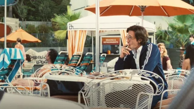 Adidas Adicolor Classics Beckenbauer Track Jacket worn by Pat Riley (Adrien Brody) as seen in Winning Time: The Rise of the Lakers Dynasty (S02E01)
