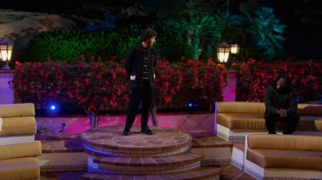 Bode Black Farm Sou­venir Jack­e worn by Frankie Jonas as seen in Claim to Fame (S02E09)