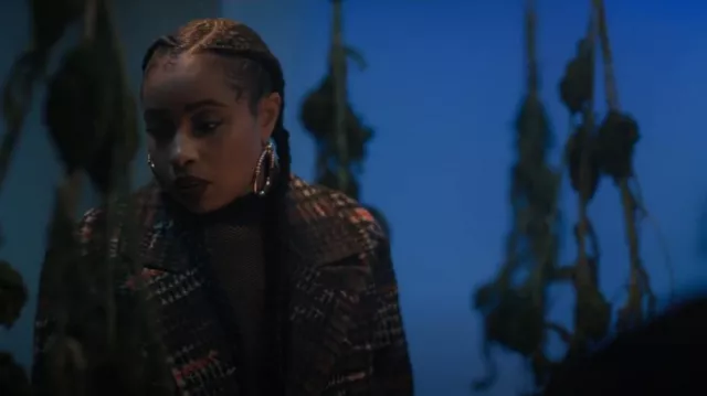 Allsaints Lottie Camo Plaid Coat usado por Tiffany (Hannaha Hall) como se ve en The Chi (S06E04)
