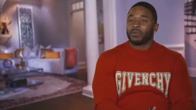 Givenchy Red Crewneck Sweater worn by Ralph Pittman as seen in The Real Housewives of Atlanta (S15E16)