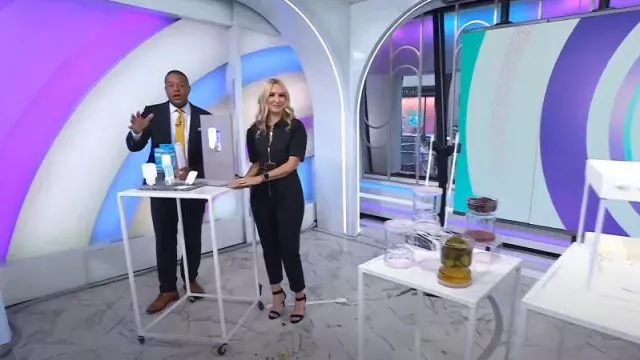 WeWoreWhat Belted Puff-Sleeve Jumpsuit worn by Chassie Post as seen in Today o n August 28, 2023