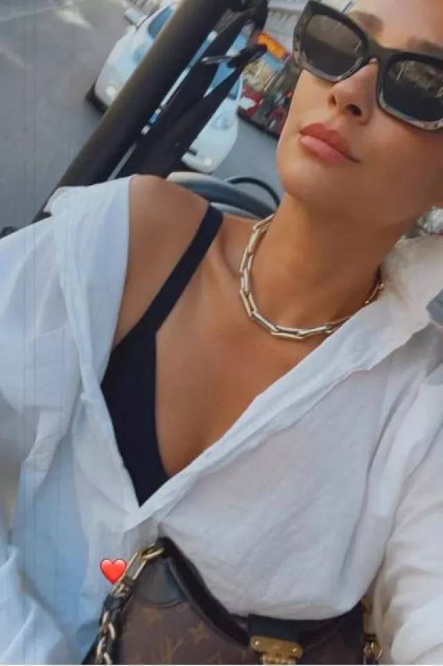Miu Miu Mu 09Ws Sunglasses worn by Shay Mitchell on her Instagram Story on September 1, 2023