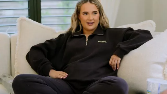 Adanola Oversized Funnel Neck Zip Sweatshirt worn by Molly-Mae Hague as seen in At Home with the Furys (S01E02)