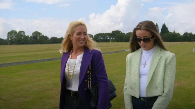Zara Double Breatedpurple Tailored jacket Blazer Extra Large Xl New worn by Paris Fury as seen in At Home with the Furys (S01E06)