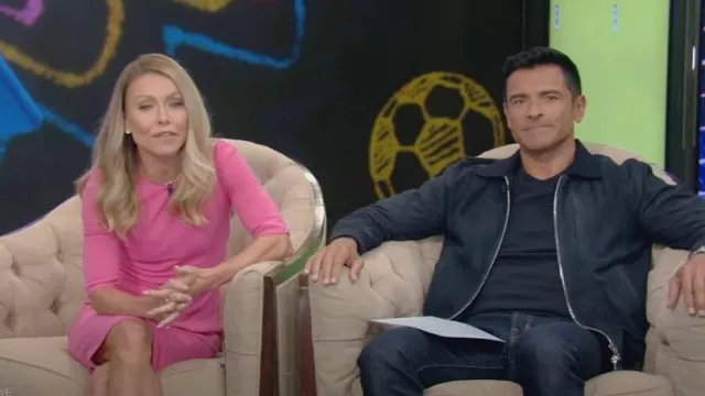 Robe fourreau Dolce & Gabbana Cady portée par Kelly Ripa vue en LIVE avec Kelly et Mark le 30 août 2023