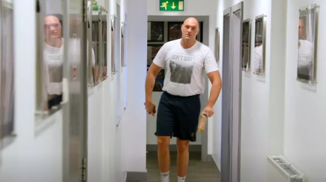 Contenders Clothing Muhammad Ali Don't Quit Shirt worn by Tyson Fury as seen in At Home with the Furys (S01E08)