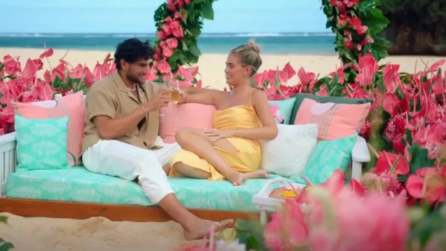 Chandra Lace Detail Satin Maxi Dress worn by Carmen Kocourek as seen in  Love Island (S05E37) | Spotern