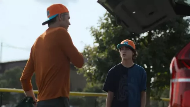 Bape In­di­go Half Tiger Shark T-shirt worn by Jared Browne (Ethan Stoddard) as seen in Full Circle (S01E01)