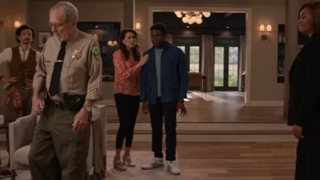 Adidas Fo­rum Mid Blue worn by Aniq (Sam Richardson) as seen in The Afterparty (S02E10)